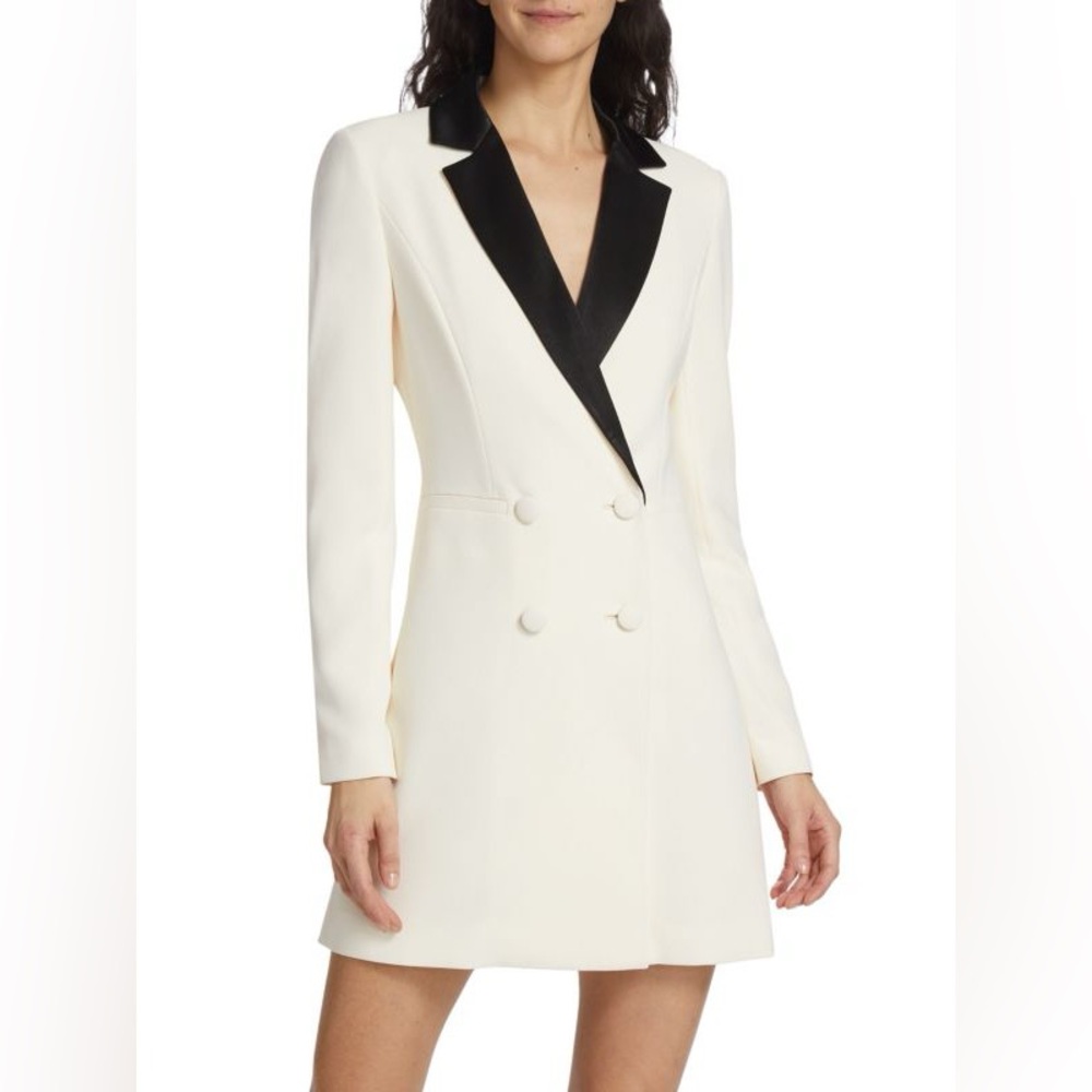 NWT $550 Alice + Olivia Kryie Tuxedo Blazer Dress - Picture 8 of 14